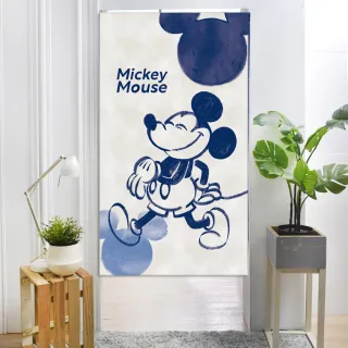 【Disney 迪士尼】數位印花一片式長門簾-米奇(台灣製 數位印製 顏色飽合多彩)