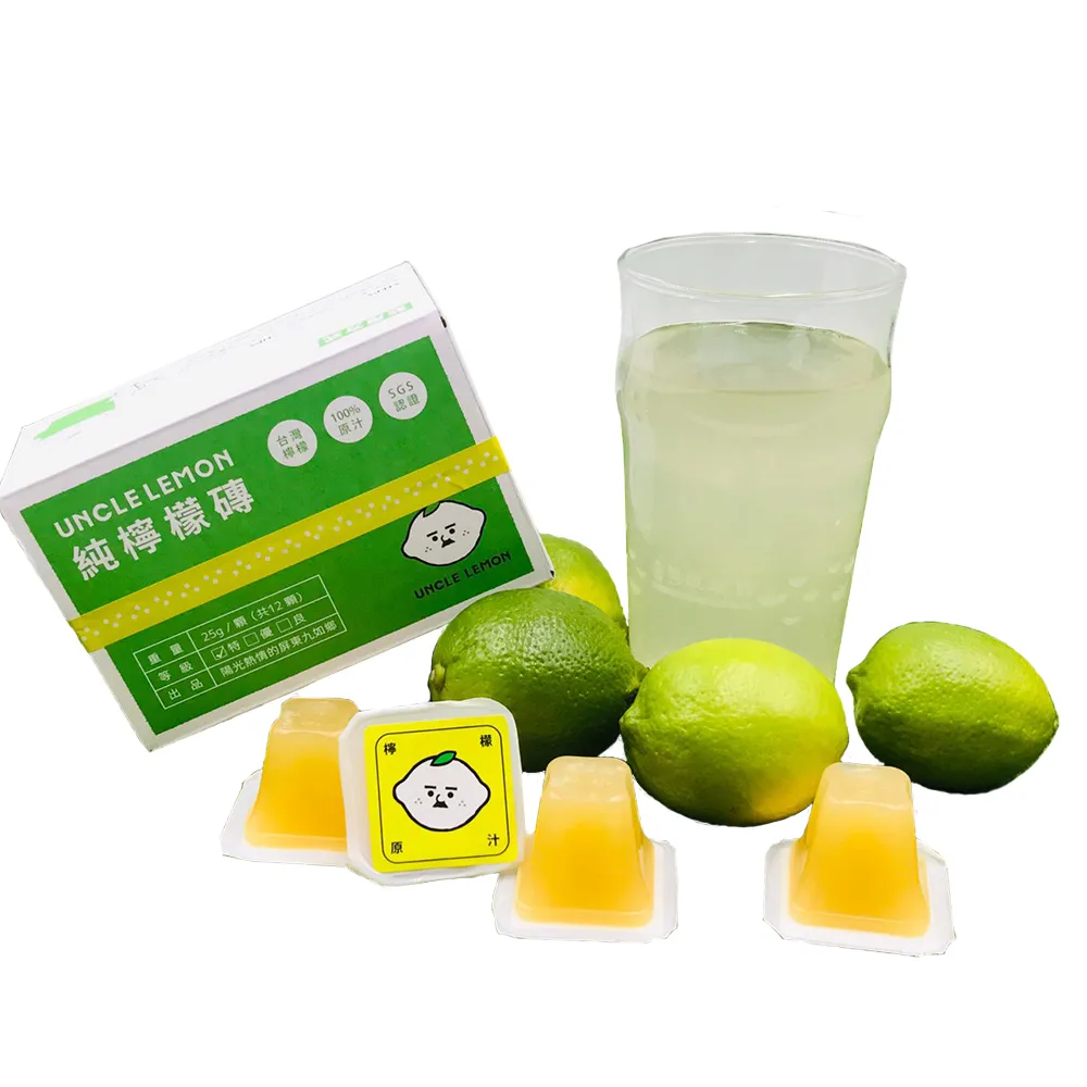 【檸檬大叔】純檸檬磚 100%檸檬原汁6盒組(25gX12入/盒)
