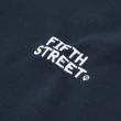 【5th STREET】中性款露營熊印花長袖T恤-丈青(山形系列)