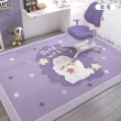 【聚時柚】地板防刮160*80cm兒童房電腦椅地墊(水晶絨印花地毯)
