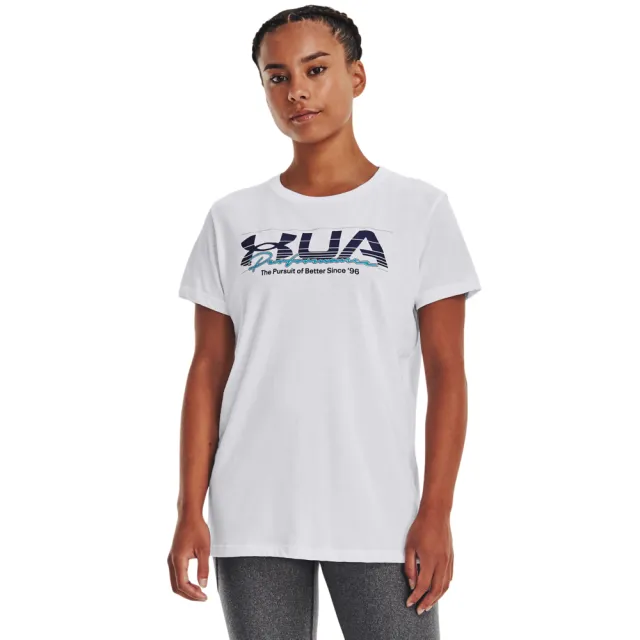 【UNDER ARMOUR】UA 女 Training Graphics短T-Shirt _1376748-100(白)