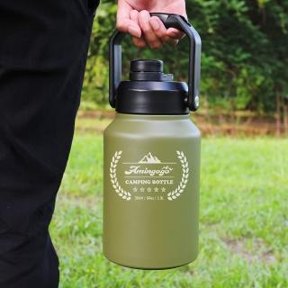 【AMINGOGO】雙層保溫304不鏽鋼手提冰桶/保溫壺(3.8L 可直飲/戶外/露營必備)
