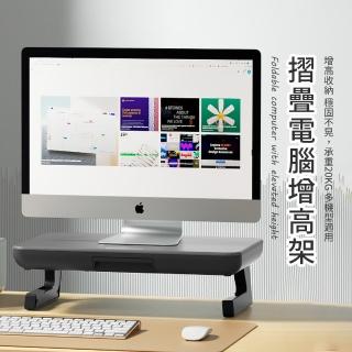 【SUNORO】桌上型電腦螢幕增高架 折疊增高架立架(顯示器增高架/鍵盤收納架/筆電支架/悟空)