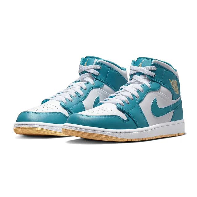 NIKE 耐吉】AJ AIR JORDAN 1 MID 白藍男鞋運動鞋包覆緩震喬丹(DQ8426