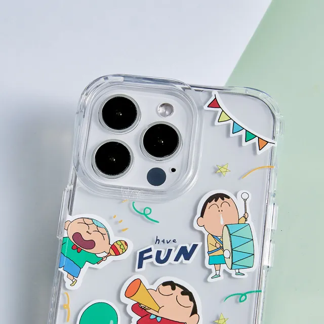 【TOYSELECT】iPhone 13 Pro Max 6.7吋 蠟筆小新快樂遊行抗黃防摔iPhone手機殼