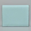 【Salvatore Ferragamo】GANCINI金屬標誌全皮扣式短夾(淺藍)