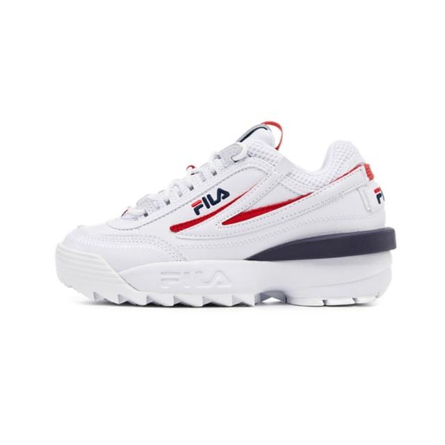 【FILA】Disruptor II EXP 女 休閒鞋 運動 經典 鋸齒鞋 厚底 增高 白(5-C114X-123)