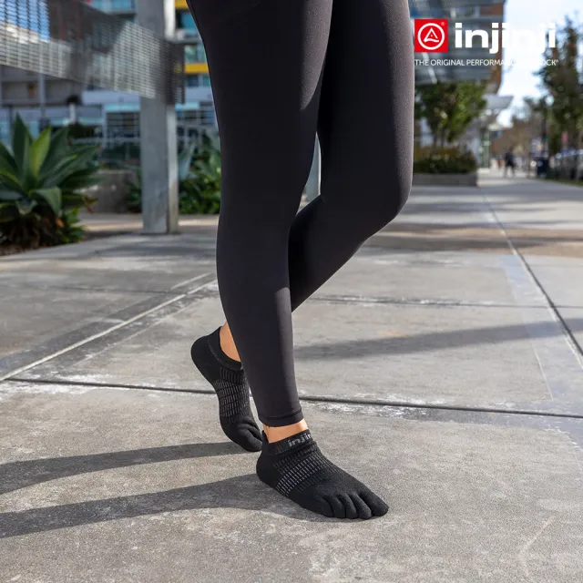 【Injinji】女 Run輕量吸排五趾隱形襪NX[黑色]WAA90(輕量款.五趾襪.隱形襪.慢跑襪.女襪)