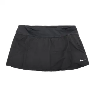 【NIKE 耐吉】短裙 Element Swim Boardskirt 泳裙 女款 黑 全黑 Dri FIT 游泳(NESS9201-001)
