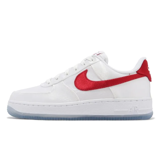 NIKE 耐吉】休閒鞋Wmns Air Force 1 07 ESS SNKR 白紅女鞋AF1 冰底