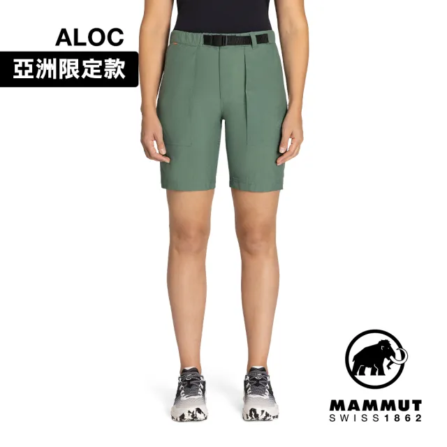 【Mammut 長毛象官方直營】Hiking Cargo Shorts AF W 日系經典工作短褲 玉石綠 女款 #1023-00910
