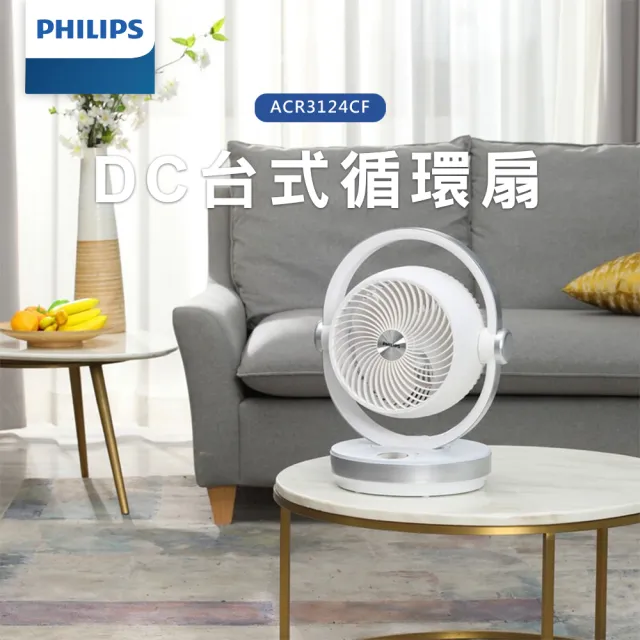 【Philips 飛利浦】1+1超值組-負離子淨化 4.5公升水冷扇 定時 液晶觸控顯示-可遙控(ACR2122C+ACR3124CF)
