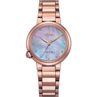 【CITIZEN 星辰】CITIZEN 星辰 L系列 透徹天空光動能女錶-30mm 手錶(EM0917-81Y)