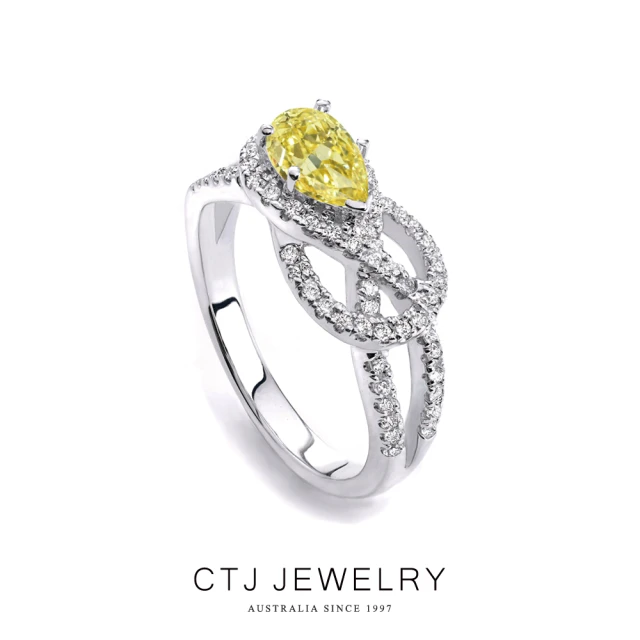 CTJ 50分 Fancy Yellow 18K金 無限 黃彩鑽戒