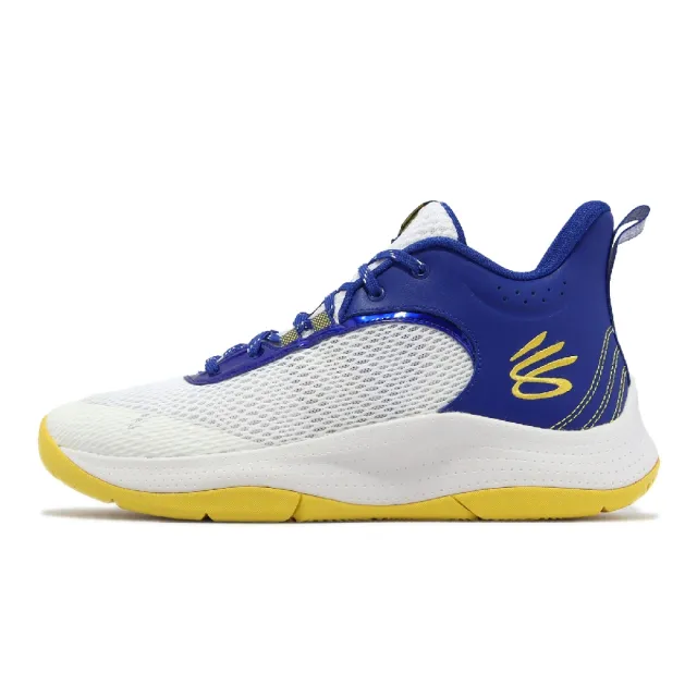 【UNDER ARMOUR】籃球鞋 3Z6 男鞋 白 藍 Curry 勇士 子系列 UA 緩衝(3025090103)