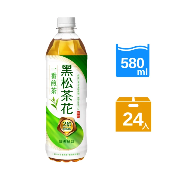 黑松 黑松茶花一番煎茶(580ml X 24入)