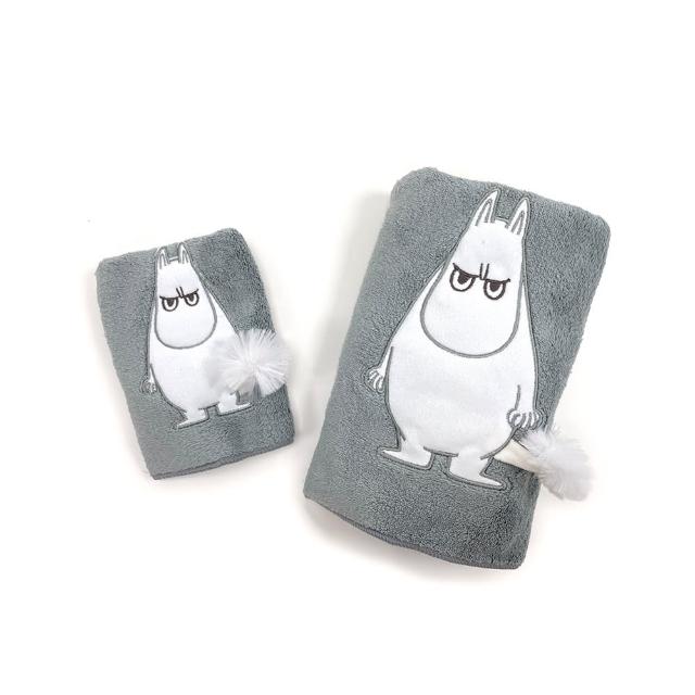 【Marushin 丸真】Moomin 刺繡立體小方巾(生氣嚕嚕米)