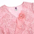 【ILEY 伊蕾】輕奢手工立體玫瑰蕾絲長洋裝(粉色；M-2L；1231017126)