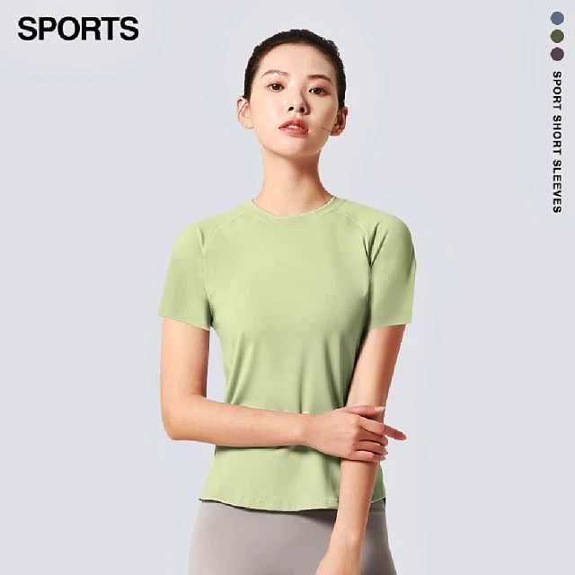 米蘭精品 瑜珈服運動上衣(速干網紗顯胸塑型透氣女運動服4色74em9)