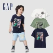 【GAP】男童裝 Gap x 侏羅紀世界聯名 純棉印花短袖T恤-多色可選(624648)