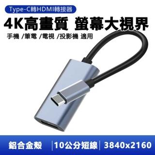 TypeC轉HDMI 4K高畫質鋁合金影音轉接短線