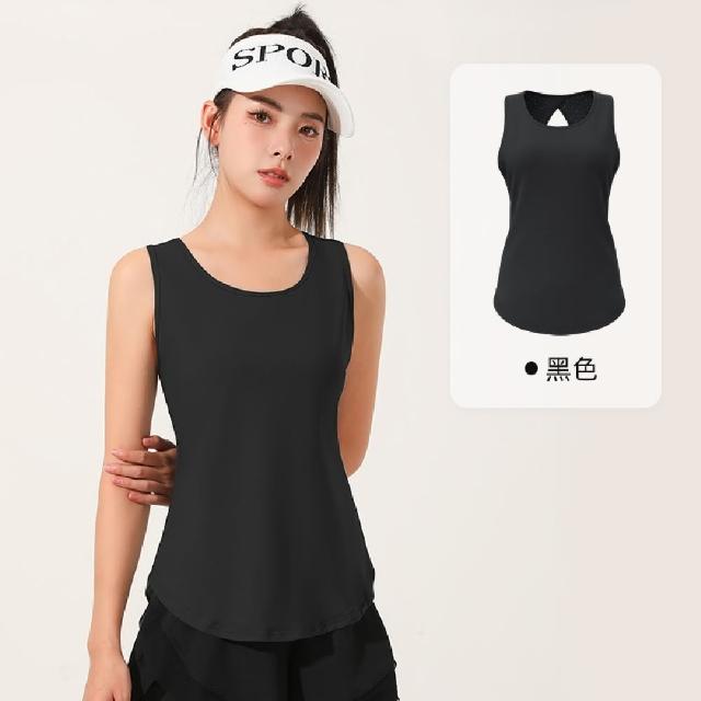 【米蘭精品】現貨+預購 瑜珈服運動背心(速乾透氣網紗鏤空美背女運動服3色74em17)