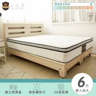 【睡芙麗-好睡名床】6尺早安天絲獨立筒床墊(天絲、睡眠、抗菌、防、雙人加大)