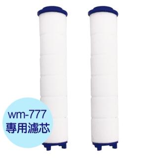 【水摩爾】蓮蓬頭WM-777專用-長型高密度pp棉過濾棒2入(過濾水中雜質鏽垢 亞硫酸鈣陶瓷球除氯除異味)