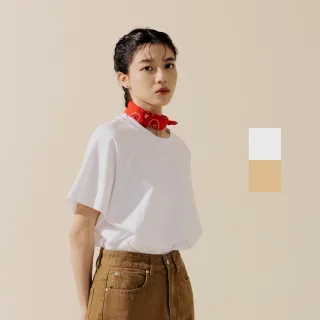 【plain-me】SAAKO 拉克蘭挺實鬆身短袖TEE SAA0012-231(女款 短T 素面 素T 休閒短袖上衣)