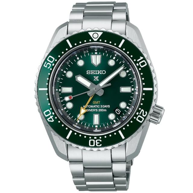 【SEIKO 精工】PROSPEX 黑標 GMT潛水機械腕錶(6R54-00D0G / SPB381J1)