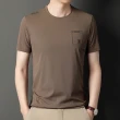 【Billgo】*現貨*涼感立體假口袋圓領短袖T恤-5色 M~4XL碼 冰感輕柔透氣男上衣(親膚、炎夏單品)
