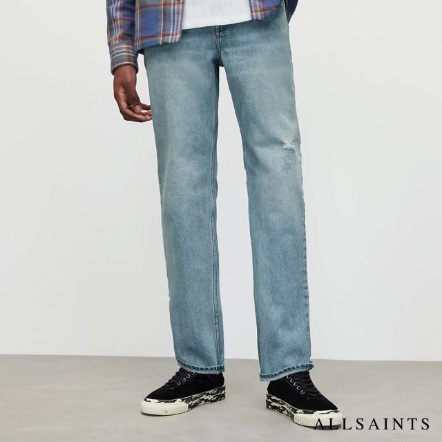 【ALLSAINTS】CURTIS 復古工裝中腰破壞直筒牛仔褲 ME016Y(直筒版型)