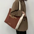 【Mega】韓風文藝字母帆布單肩包 A4手提包(學生手提袋 帆布包 購物袋 休閒包)