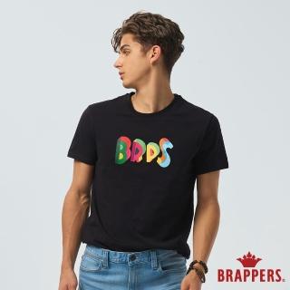 【BRAPPERS】男款 繽紛logo印花圓領T(黑)