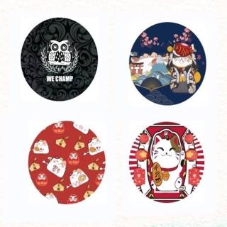 【WE CHAMP】新型軟式珪藻土杯墊-4入裝(快乾 辦公室 小物 桌面 招財貓 日式)