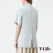 【T.Life】韓系簡約薄款寬鬆長版短袖西裝外套(2色)
