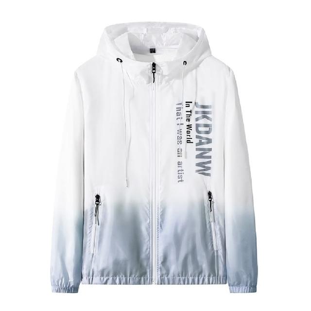【巴黎精品】現貨+預購 防曬外套情侶夾克(漸層字母印花透氣防曬男女外套3色a1bq30)