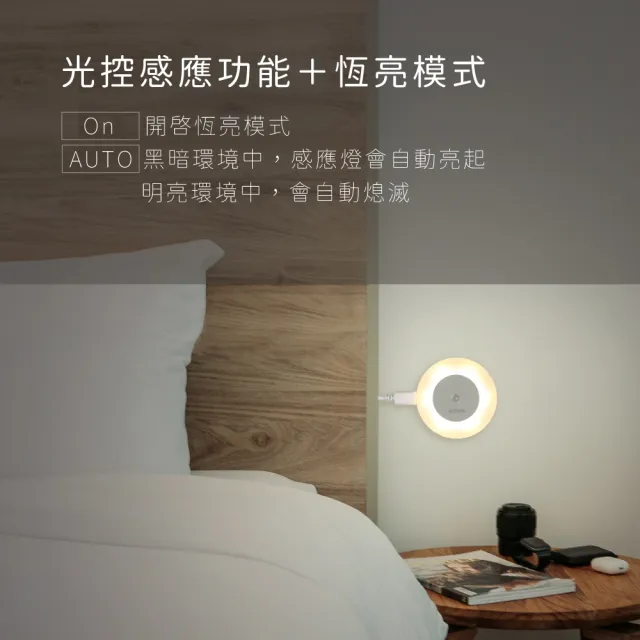 【KINYO】USB光控感應燈(小夜燈 走廊燈 SL-4380)