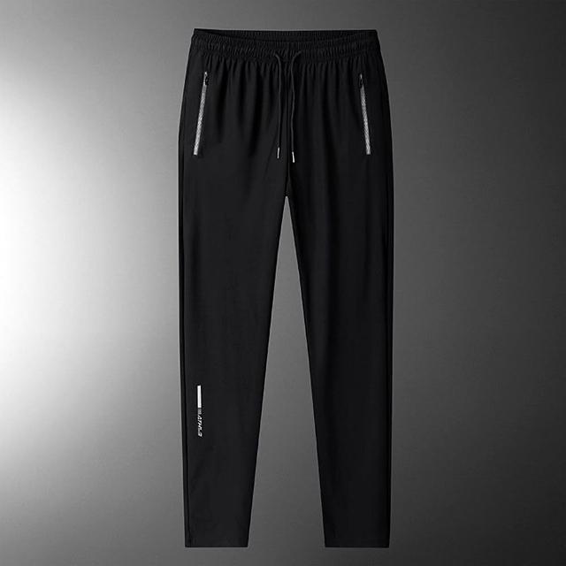 【巴黎精品】現貨+預購 涼感褲排汗速乾運動褲緊身褲束口褲寬褲休閒褲(冰絲超薄寬鬆男褲子2款2色a1al17)