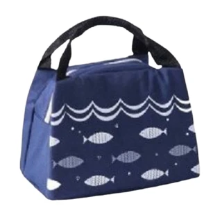 【PS Mall】魚兒圖案便當袋 防潑水 保溫保冷袋 野餐袋 收納袋 2入(J2070)