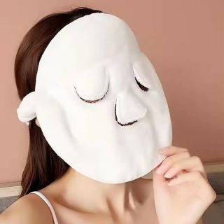 【日韓優惠店】厚實珊瑚絨臉部熱敷巾(冷敷 面膜 SPA 洗臉 清潔 卸妝 眼罩 美容 漂亮 毛巾 蒸臉 保養)