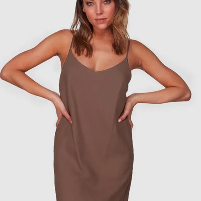 【BILLABONG】BILLABONG SUMMER LOVE DRESS 短洋裝 荳蔻粉 休閒(6508475N53)