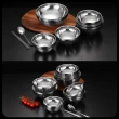 【BOBOLIFE】304不鏽鋼雙層隔熱碗 直徑12cm 5入(不鏽鋼碗 防燙碗 雙層防燙碗)
