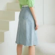 【OUWEY 歐薇】酷甜拼接蕾絲牛仔裙(淺藍色；S-L；3232328236)