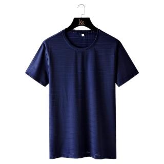【巴黎精品】現貨+預購 涼感T恤運動上衣跑步背心修身顯瘦休閒(排汗速乾夏季透氣運動圓領男上衣4色a1al27)
