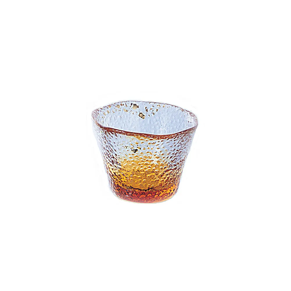 【ADERIA】日本津輕 手作黃色琉璃清酒杯 50ml 1入(清酒杯 烈酒杯 茶杯)