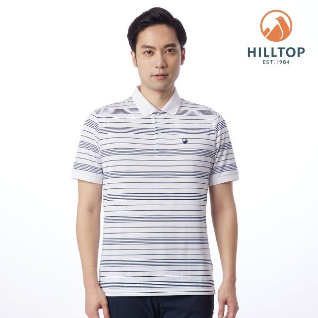 【Hilltop 山頂鳥】條紋ZISOFIT POLO衫 男款 藍｜PS14XMK6ECEW