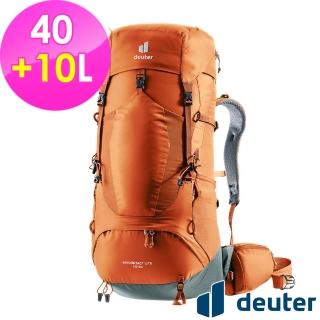 【deuter】AIRCONTACT LITE拔熱式透氣揹包40L+10L(3340123橘/長途登山包/自助背包客/休閒旅遊包)