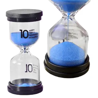 【沙計時】玻璃沙漏計時器-10分鐘(流沙 擺件 料理 烘培 讀書 運動 計時沙漏 療癒小物 居家裝飾)