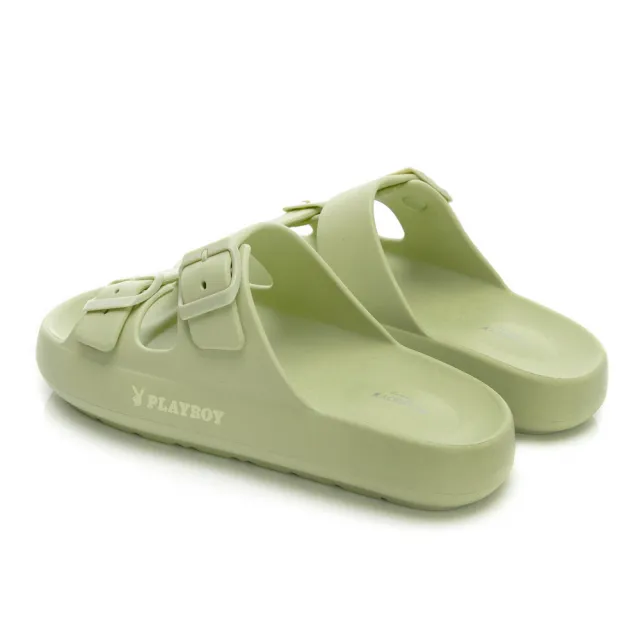 【PLAYBOY】輕量厚底 休閒拖鞋-果綠-YT915KL